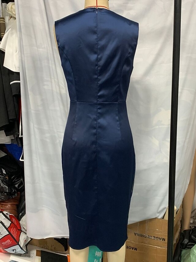 Women's Midi Dress Satin Dress Sheath Dress Formal Dresses