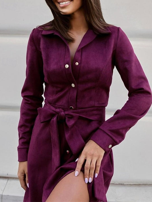 Women's Mini Dress Shirt Dress Casual Dress Fashion Modern