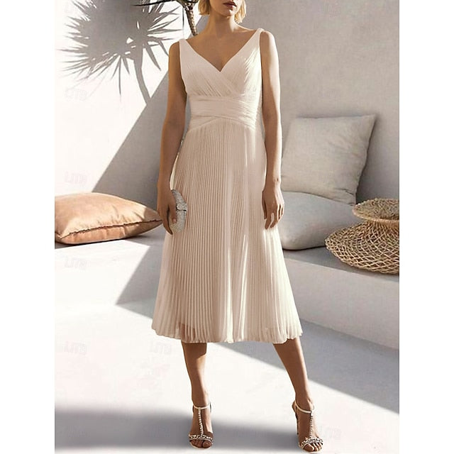 A-Line Cocktail Dresses Elegant Dress Formal Wedding Guest Tea