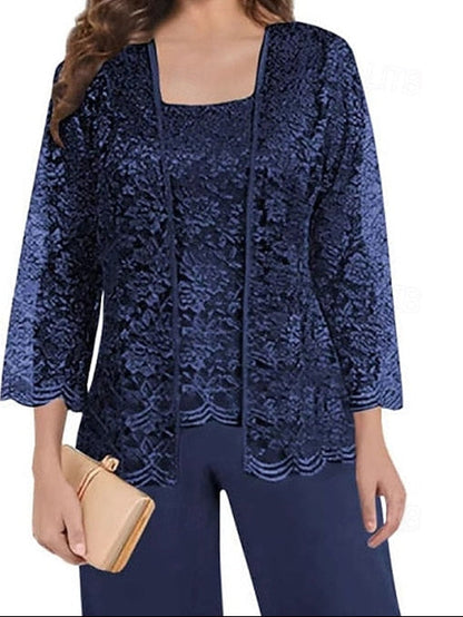 Pantsuit Mother Elegant Bride Square Guest Dress Wedding of the