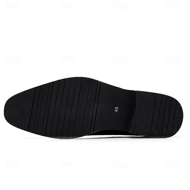 Burgundy Men's Shoes Slip-On Crocodile – Pattern