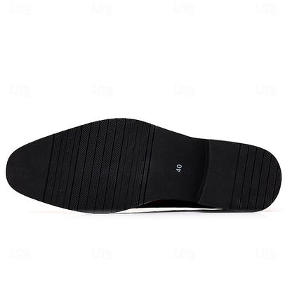 Burgundy Men's Shoes Slip-On Crocodile – Pattern