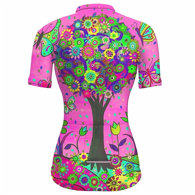 Women's Cycling Jersey Graphic Plants Short Sleeve Bike