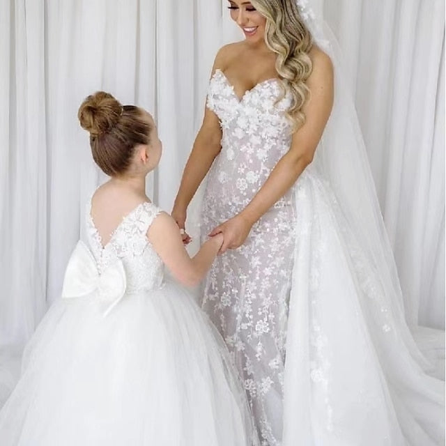 First Girls' Communion Girl Dress Flower Party