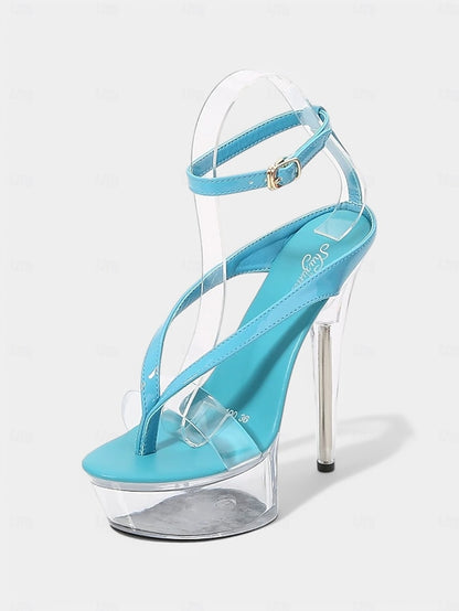 Nightclub Sexy Sandals – Heel Clear Lavender Platform