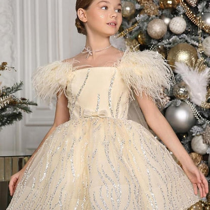 Kids Girls' Solid Color Dress Sleeveless Performance Party