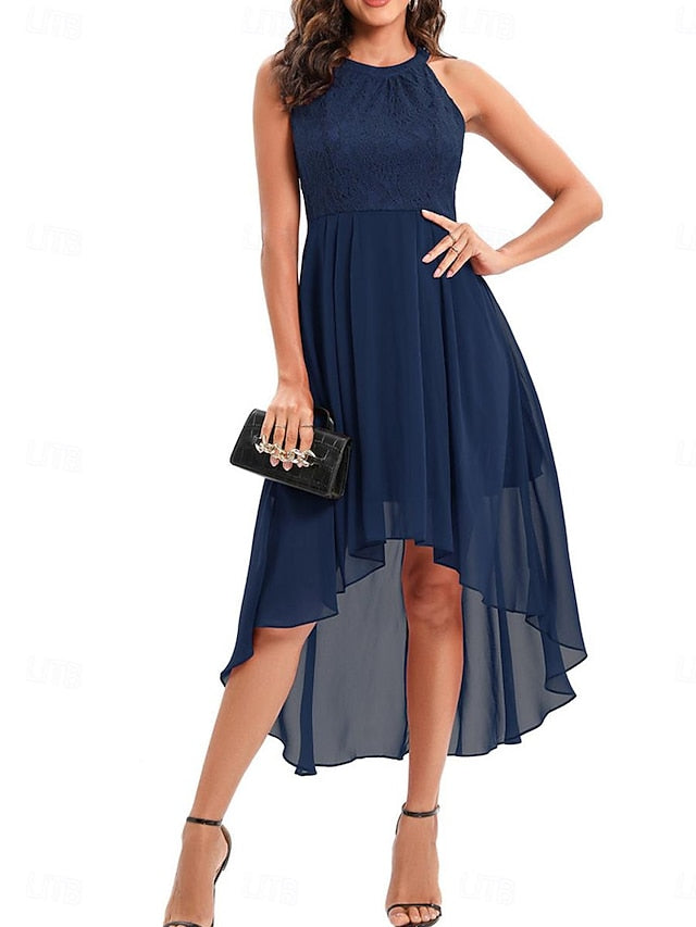 Women's Midi Dress Chiffon Dress A Line Dress Elegant