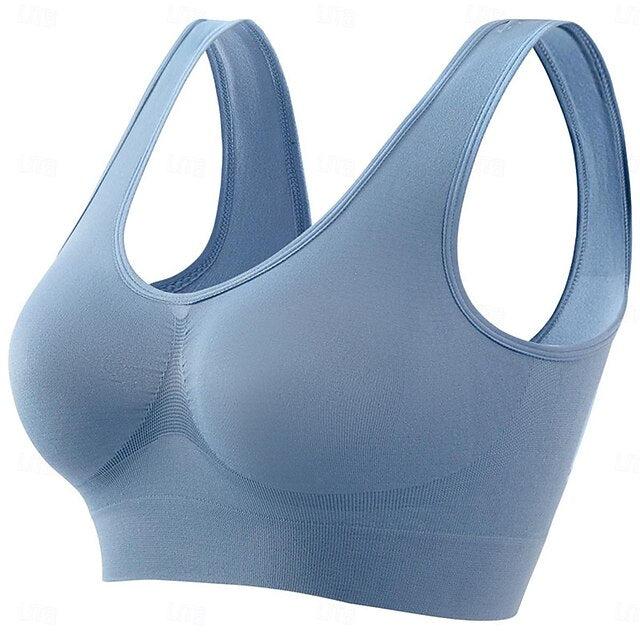 Women's Top Pure Color Sport Basic Home Gyms Nylon