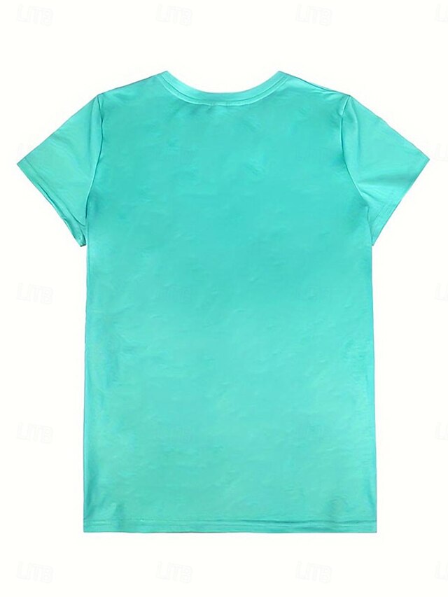 Women's T Shirt Stylish Casual Print Short Sleeve Regular