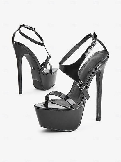 Sandals High Heel Women's Platform Black