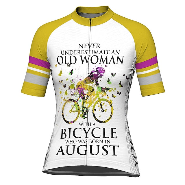Women's Cycling Jersey Graphic Butterfly Funny Short Sleeve