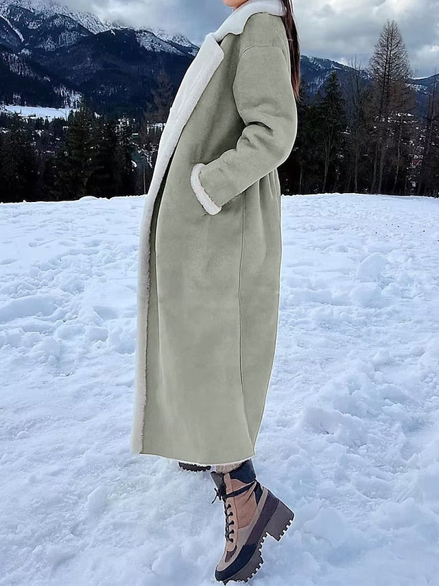 Coat Fleece Women's Pocket Teddy Jacket Breathable Warm