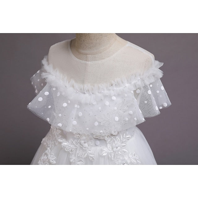 Solid Flower Kids Girls' Dress Party Girl Color