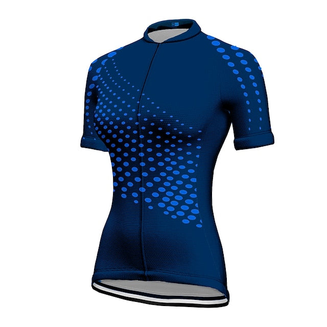 Women's Cycling Jersey Polka Dot Patterned Short Sleeve