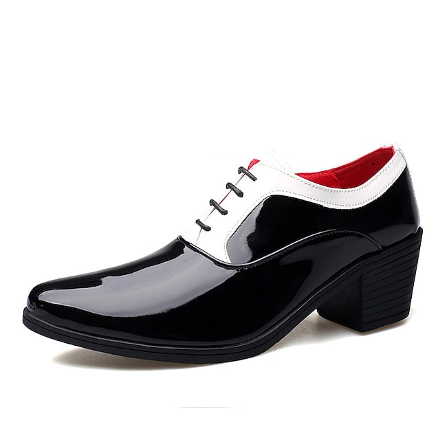 Shoes Patent Men's and Leather Faux Red White – Oxford