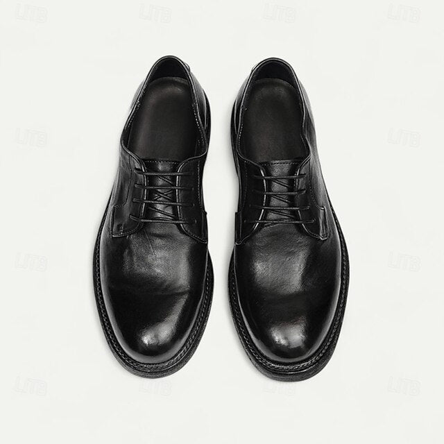 and Men's Tan Goodyear Derby Shoes Clean Leather Welt with