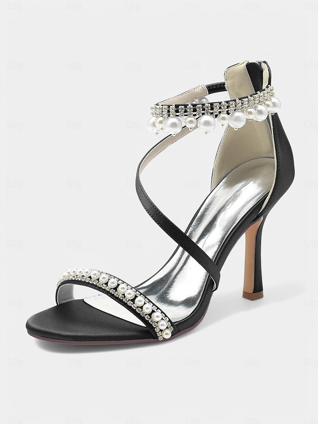 Chic Pink Party Strap Satin – Heels Ankle Pointed-Toe