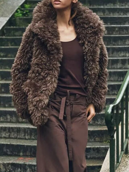 Coat Warm Fur Furs Teddy Comfortable Women's Faux