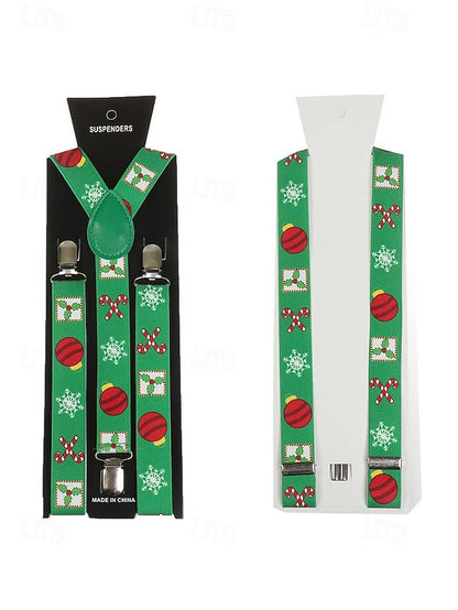 with Men's Christmas Suspenders Snowman