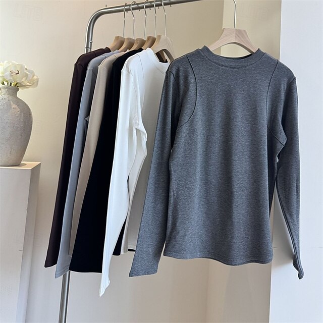 Women's Dressy Tops Tight Tops Tunic Draped Solid Color