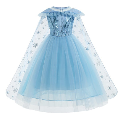 Party Princess Theme Flower Dress Girl Fairytale Frozen Elsa