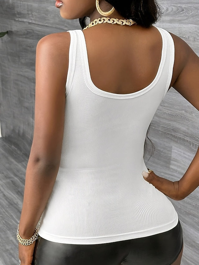 Women's Blouse Camisole Tank Top Backless Plain Vintage