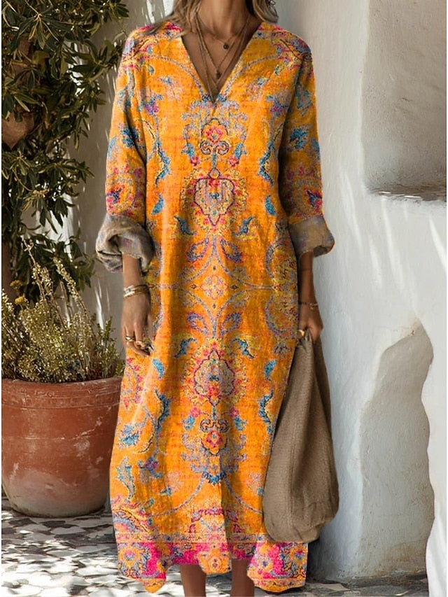 Women's Midi Dress Sundress A Line Dress Vacation Casual