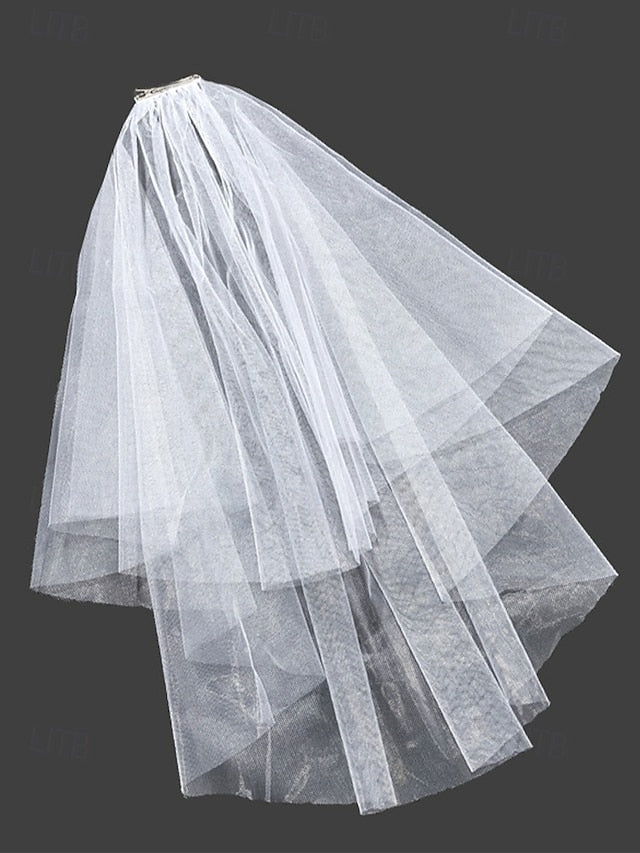 Elegant – Soft Veil Two-Layer Classic with Bridal Tulle