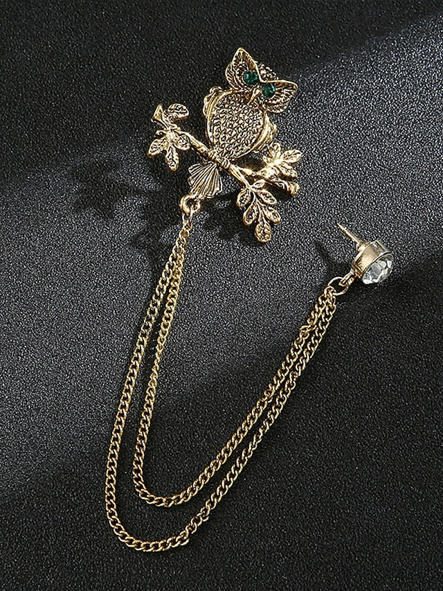 Christmas Men's with Brooch Lapel Deer Pin