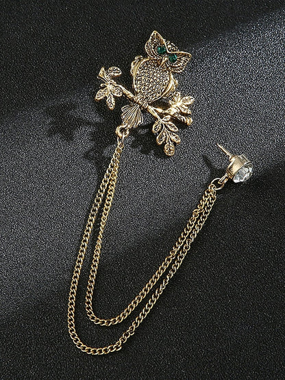 Christmas Men's with Brooch Lapel Deer Pin