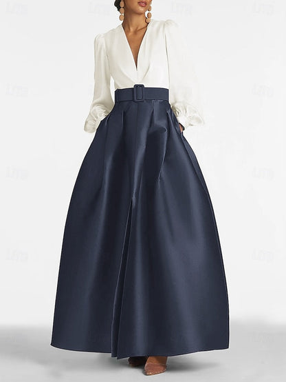 Evening Floor Split Formal A-Line Guest Wedding High Gown Dress