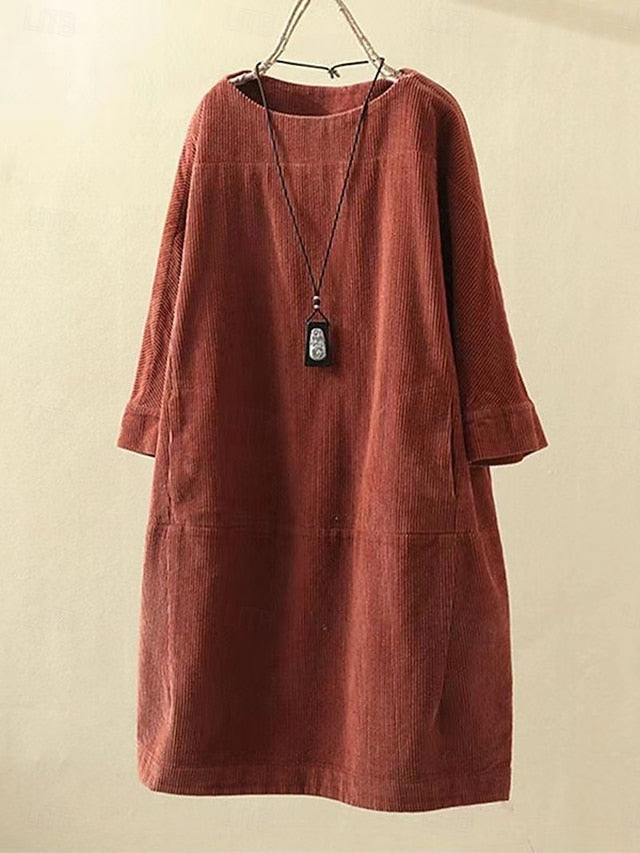 Women's Midi Dress Shift Dress Casual Daily Regular Fit