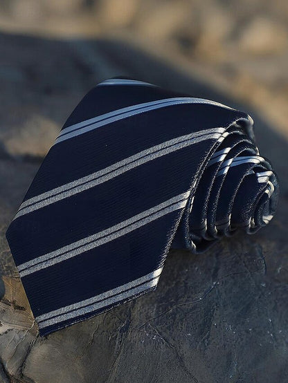 Classic Silk Paisley Necktie Men's and Striped Tie