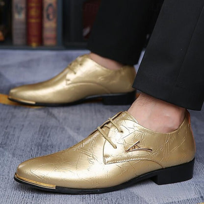 Lace-Up Purple Bold Shiny Shoes Men's – Patent