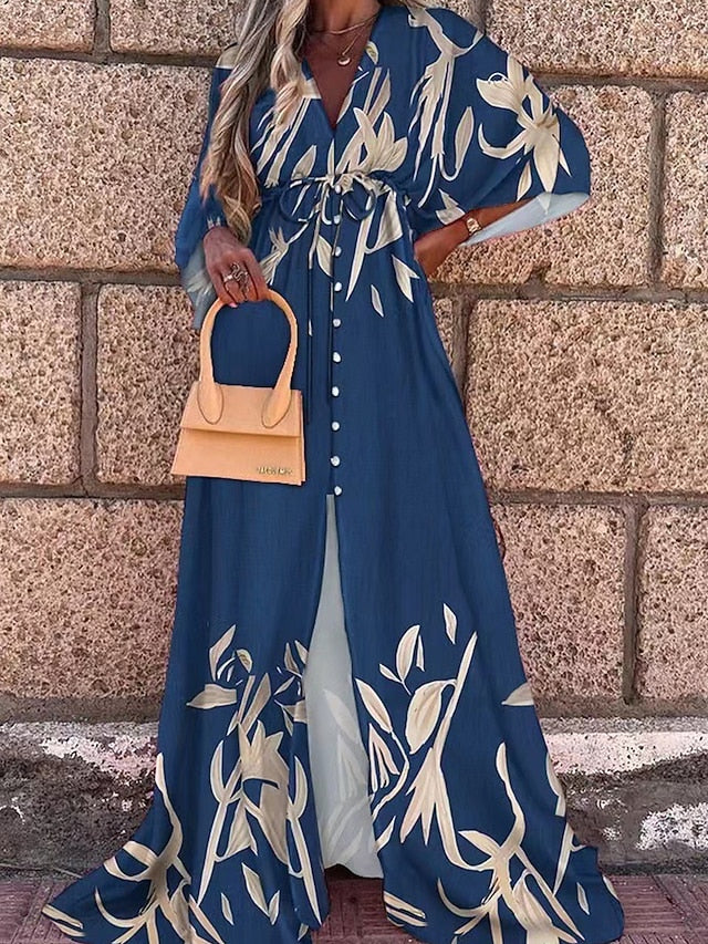 Women's Maxi Dress Wrap Dress Sundress A Line Dress Fit And