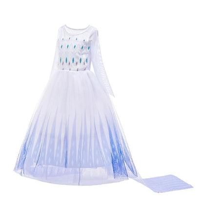 Girl Elsa Cosplay Dress Flower Princess Movie Girls'