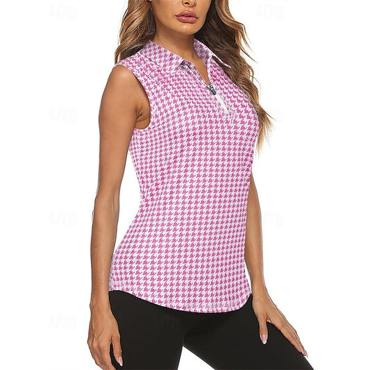 Women's Polo / Golf Tennis Check Shirt Plaid Sport