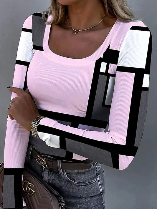 Women's Tunic Print Graphic Geometric Abstract Vintage