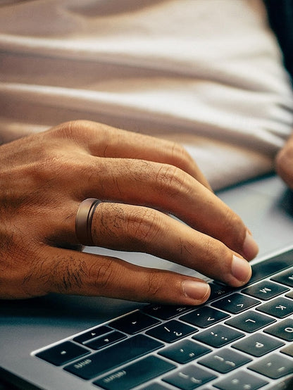 for Comfortable Silicone Durable Ring Men Black – Matte