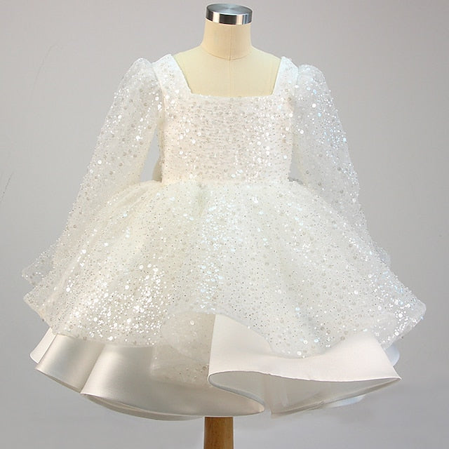Dress Long Kids Sequin Flower Girls' Party Girl