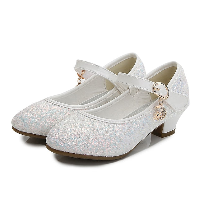 Girls' Shoes Heel Glitter Mary Low Jane Sparkle