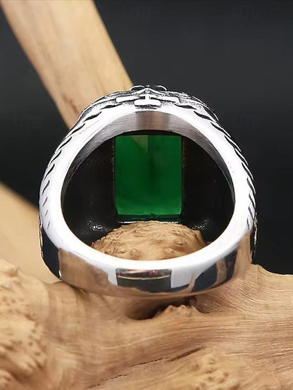 Gemstone Men's Ring Alloy
