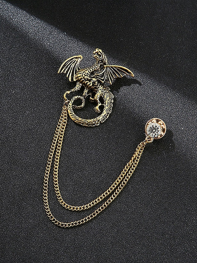 Christmas Men's with Brooch Lapel Deer Pin