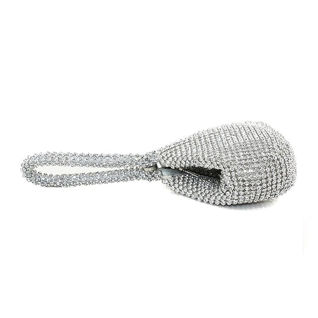 Elegant Crystal Evening Bag - Rhinestone Silver Women's