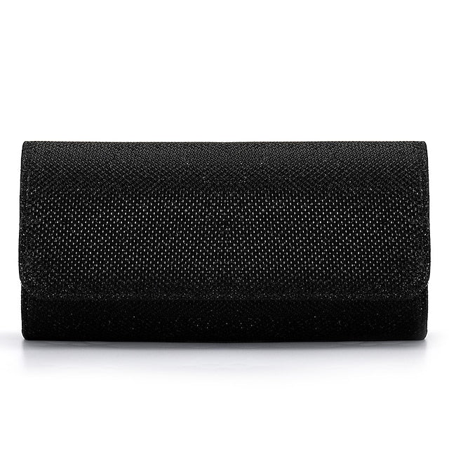 Glitter Women's Clutch – Elegant Silver Evening Purse