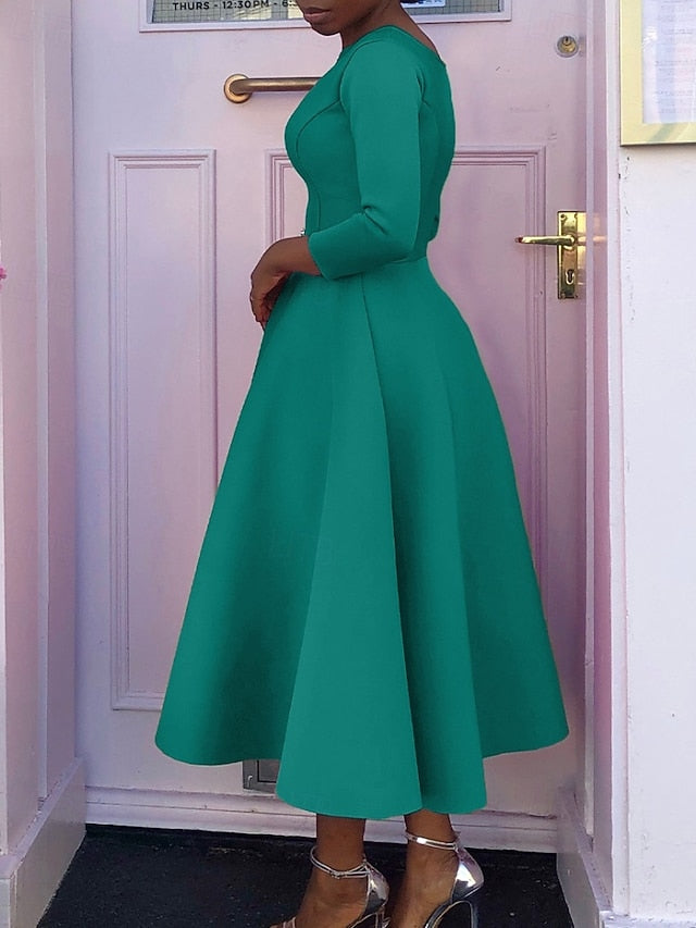 Women's Midi Dress Party Dress Cocktail Dress Swing Dress
