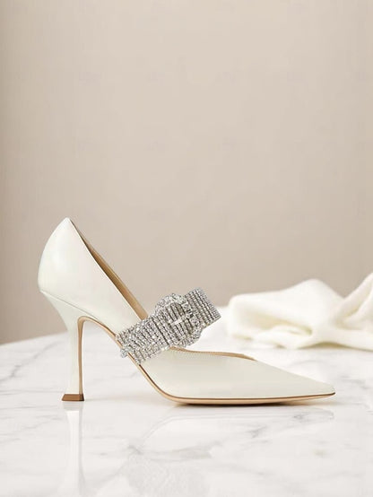 with Slingback Women's Pumps Rhinestone-Embellished