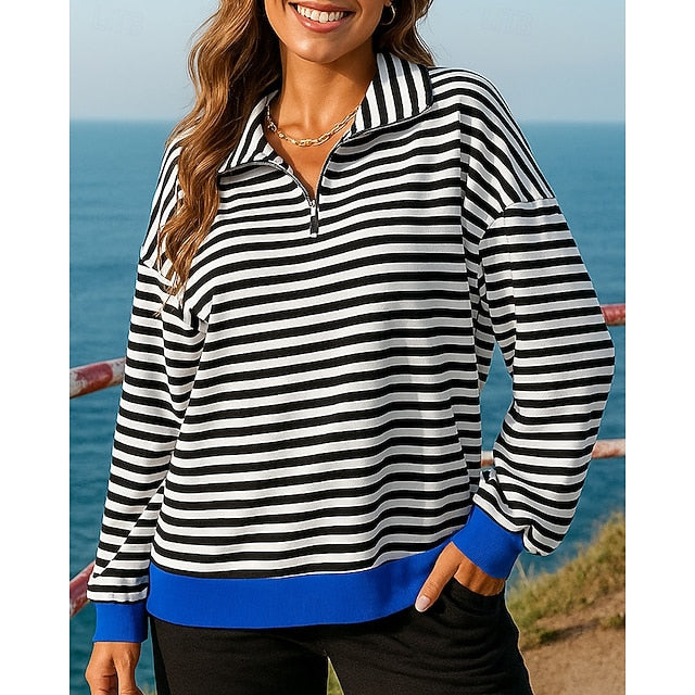 Christmas Women's Pullover Sweatshirt Casual Tops Quarter