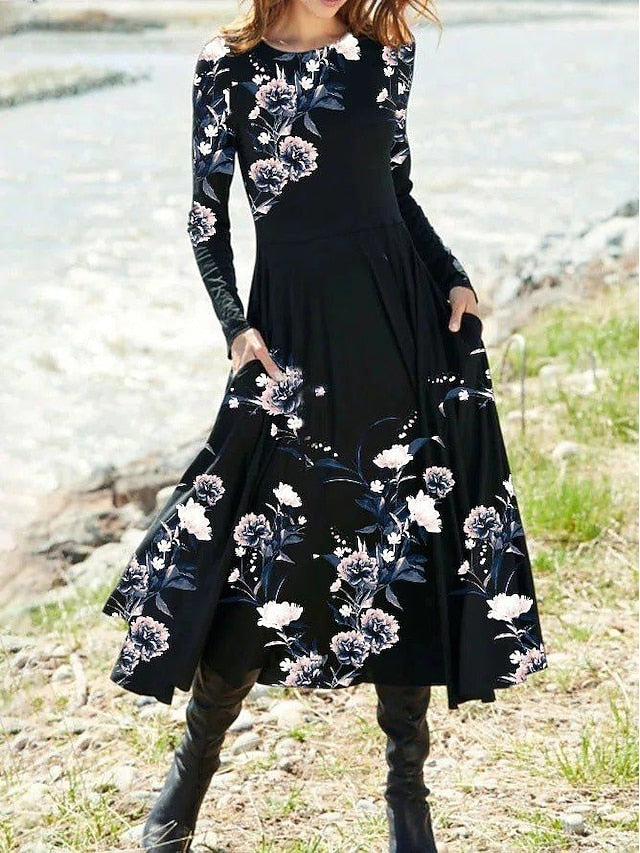 Women's Midi Dress A Line Dress Casual Dress Winter Dress