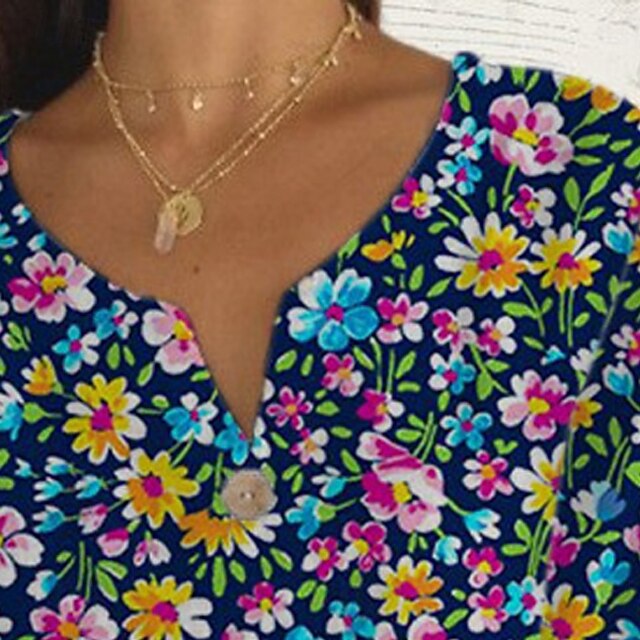 Women's Shirt Summer Tops Print Floral Graphic Classic